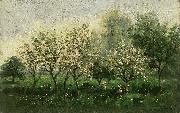 Charles Francois Daubigny Apple Trees in Blossom oil painting